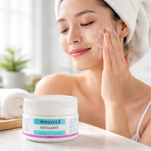Esfoliante Amazolé em uma rotina de cuidados com a pele